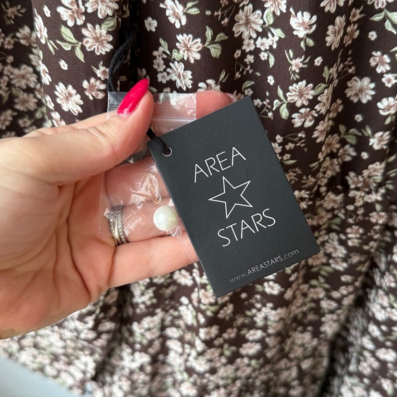 Area Stars NWT Brown Ashley Floral Fit & Flare Dress - Picture 8 of 10